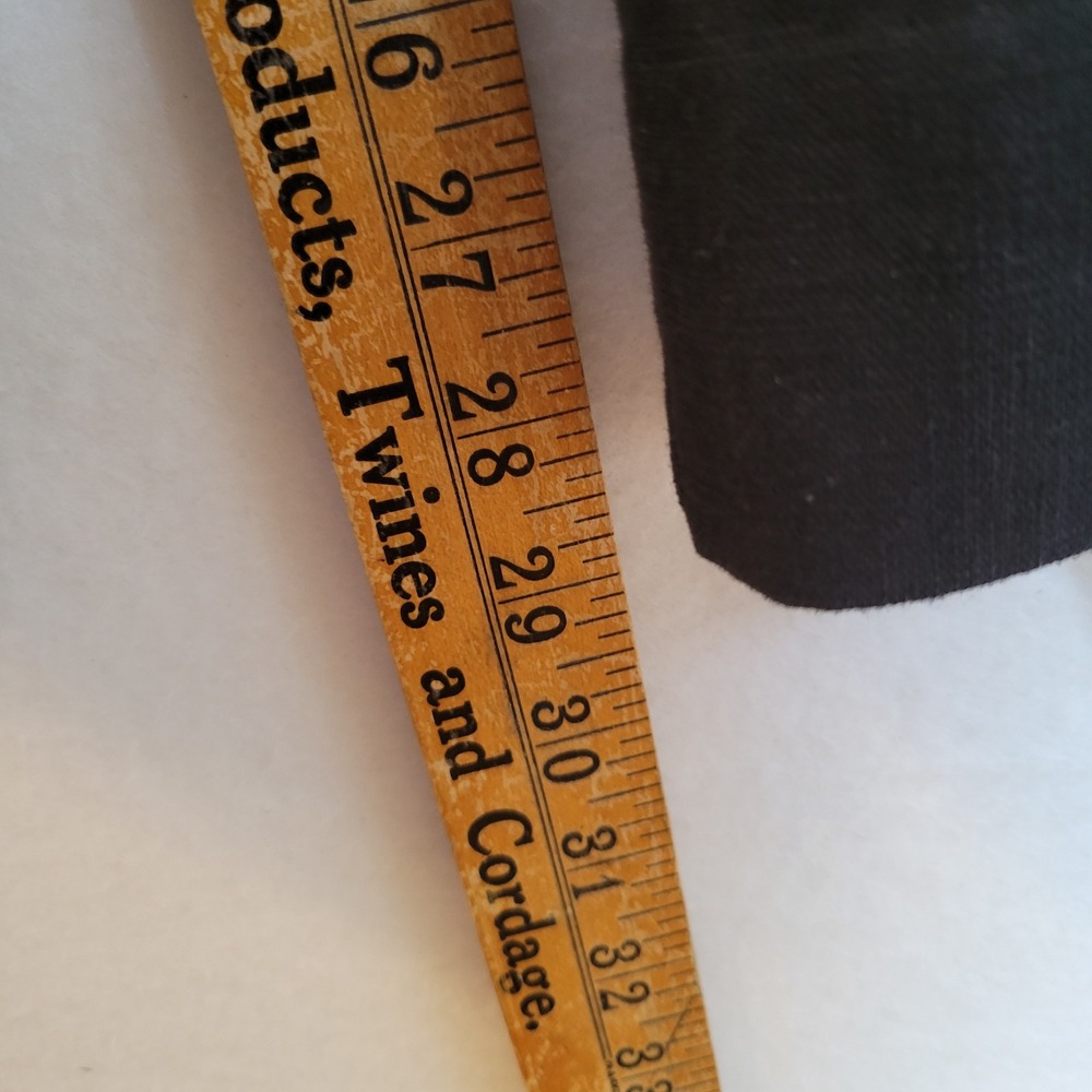 LAGENCE Womens Wide Leg Linen Pants Size 31 Black Bohemian Beachy Lagenlook Art - Picture 7 of 13